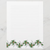 Starfish en Holly Lined Letterhead Paper (Voorkant)