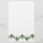 Starfish en Holly Lined Letterhead Paper (Voorkant)