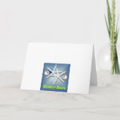 Starfish en Holly Tropical Kaart voor kerstmis (Achterkant)