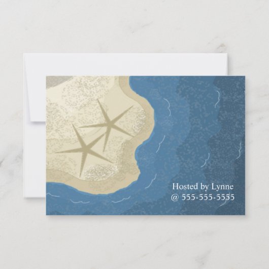 Starfish en Ocean Vrijgezellenfeest Kaart (Achterkant)