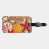 Starfish en Seashells op de strand Bagagelabel (Achterkant horizontaal)