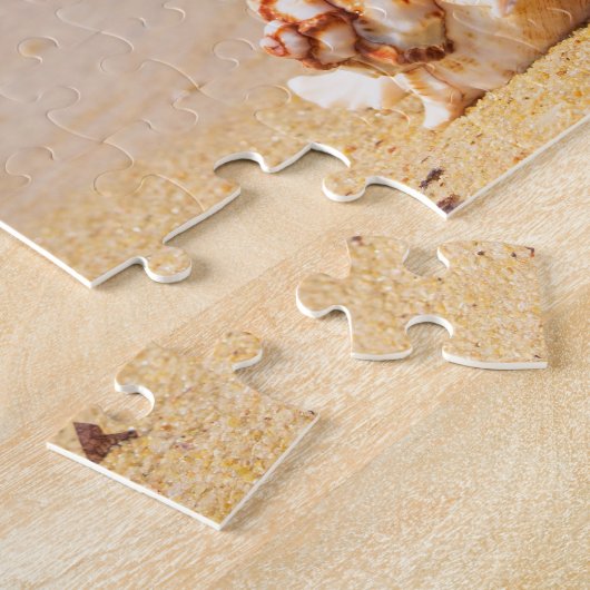 Starfish en Seashells op het strand Legpuzzel (Zijkant)