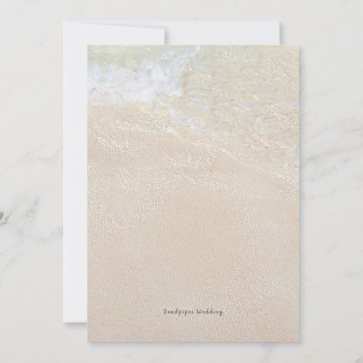 Starfish Engaged Couple Invitation Party Kaart (Achterkant)