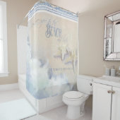 Starfish Familienaam Beach Ocean Waves Sand Shore Douchegordijn (In situ)