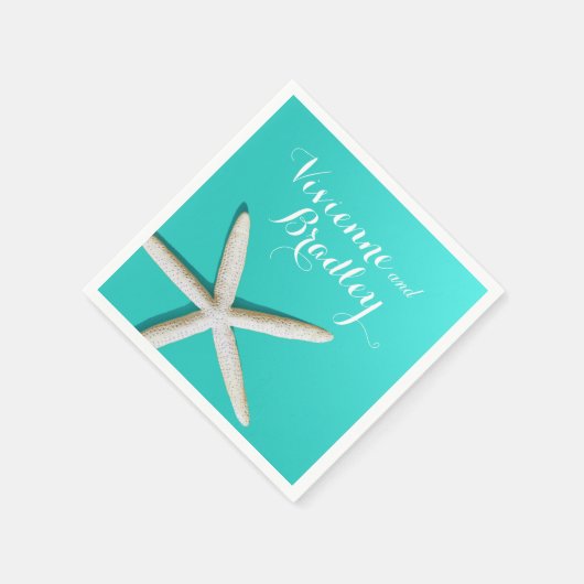 Starfish Fingers Beach | blauwgroen Servetten (Hoek)