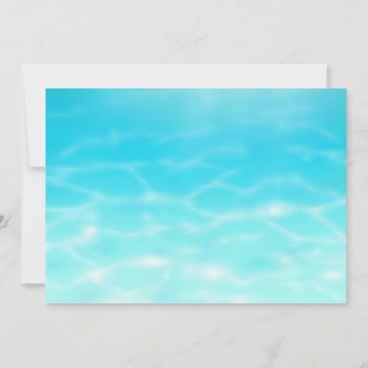 Starfish Flower Luau Birthday Party Invite Kaart (Achterkant)