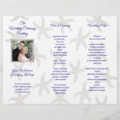 Starfish Folded Photo Wedding Ceremony Program (Voorkant)