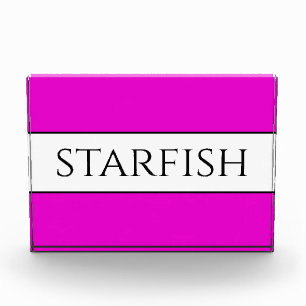 STARFISH Fun Helder Tropisch Roze Wit Strepen Fotoblokken