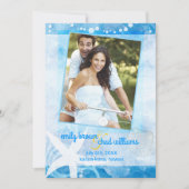 Starfish Garden Blue Beach Wedding Save the Date (Voorkant)