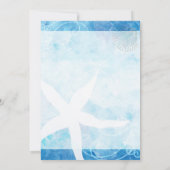 Starfish Garden Blue Beach Wedding Save the Date (Achterkant)
