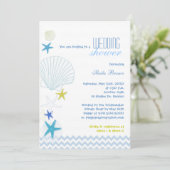 Starfish Garden Chevron Vrijgezellenfeest Kaart (Staand voorkant)