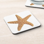 Starfish geïsoleerd op wit bier onderzetter (Linkerzijde)
