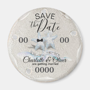 Starfish Gem Wedding Bewaar de datummagneet Magneet