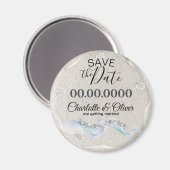 Starfish Gem Wedding Bewaar de datummagneet Magneet (Voorkant / Achterkant)