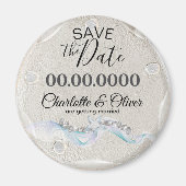 Starfish Gem Wedding Bewaar de datummagneet Magneet (Voorkant)