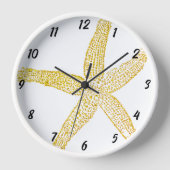 Starfish Gold Glitter Beach House Geel Wit (Voorkant)