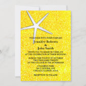 Starfish Gold Glitter Beach Royal Weddenschap Kaart (Voorkant)