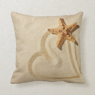 STARFISH HEART IN ZAND OP NAAM CUSHION KUSSEN