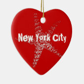 Starfish Heart Ornament NYC of (Functie Uw Stad) (Rechts)