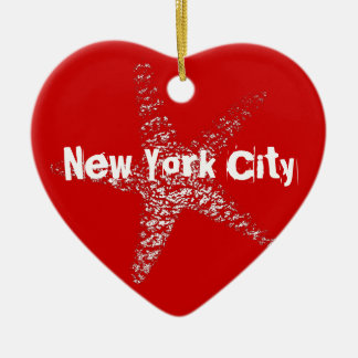 Starfish Heart Ornament NYC of (Functie Uw Stad)