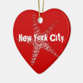 Starfish Heart Ornament NYC of (Functie Uw Stad) (Links)