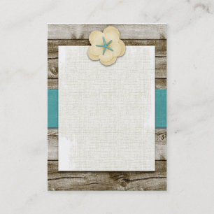 Starfish Hibiscus  Wood Visitekaartje