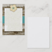 Starfish Hibiscus  Wood Visitekaartje (Voorkant / Achterkant)