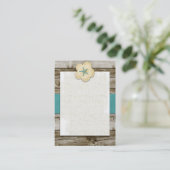 Starfish Hibiscus  Wood Visitekaartje (Staand voorkant)