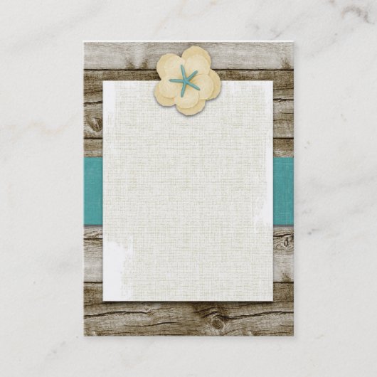 Starfish Hibiscus  Wood Visitekaartje (Voorkant)