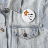 Starfish houdt van je ronde button 5,7 cm (In situ)
