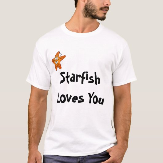 Starfish houdt van je t-shirt (Voorkant)