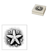 Starfish in Black Rubberstempel (Gestempeld)