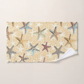 Starfish in de zand bad handdoek (Handdoek)