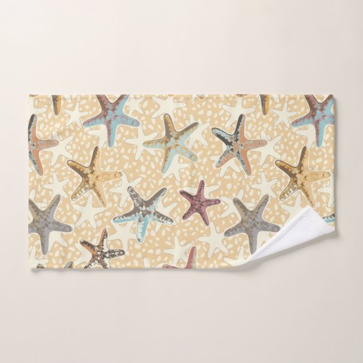 Starfish in de zand bad handdoek (Handdoek)