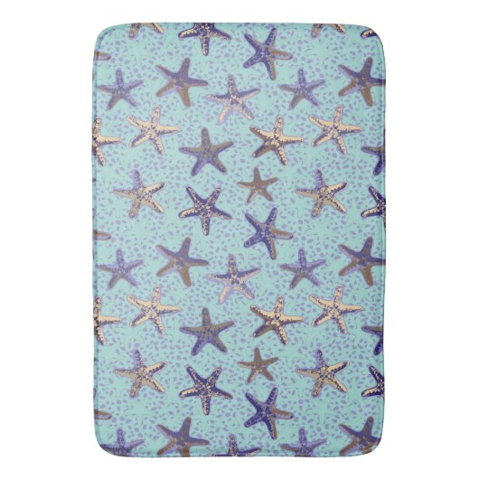 Starfish in de zand badmat (Voorkant Verticaal)