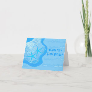 Starfish in de zand kaart