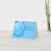 Starfish in de zand kaart (Voorkant)