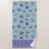 Starfish in de zand strandlaken (Voorkant)