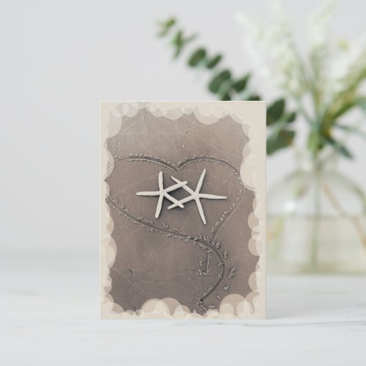 Starfish in Heart Briefkaart (Staand voorkant)