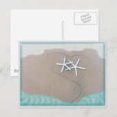 Starfish in Heart Briefkaart (Voorkant / Achterkant)