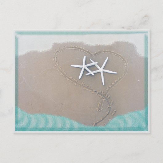 Starfish in Heart Briefkaart (Voorkant)