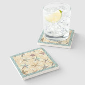 Starfish in het ZandsteenOnderzetter Stenen Onderzetter (Zijkant)