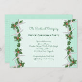 Starfish in Holly Borders Kantoor kerstfeest Kaart (Voorkant / Achterkant)