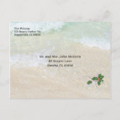 Starfish in Holly New Year's Eve Beach Party Invit Briefkaart (Achterkant)