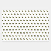 Starfish in Holly Tropical kerstpattern White Inpakpapier Vel (Voorkant 3)