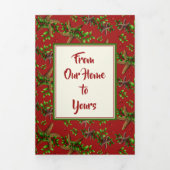 Starfish in Holly Two Big Photoded Kerstmis Drieluik Wenskaart (Cover)