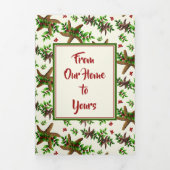 Starfish in Holly Two Big Photoded Kerstmis   Drieluik Wenskaart (Cover)