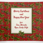 Starfish in Holly Two Big Photoded Kerstmis   Drieluik Wenskaart (Binnenkant midden)