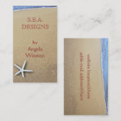 Starfish in Sand Custom Visitekaartjes (Voorkant / Achterkant)