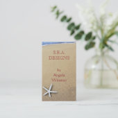Starfish in Sand Custom Visitekaartjes (Staand voorkant)